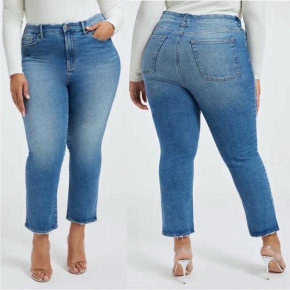 Good American Denim - GOOD AMERICAN Always Fits Good Classic Straight Leg Jeans size 14-18